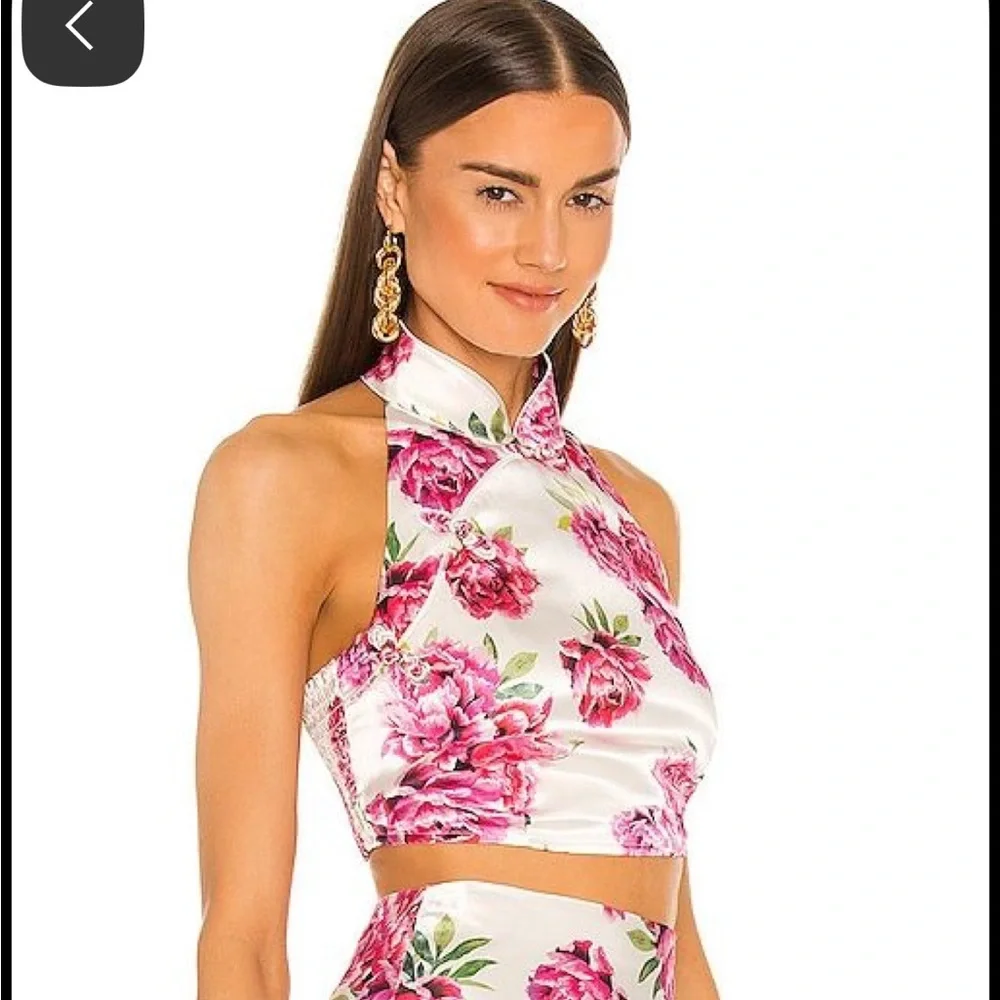 SAU LEE Gwen Top fuchsia and white - Picture 2 of 6